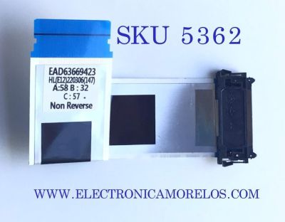 CABLE LVDS PARA MONITOR  LG (1pz) “NUEVO“ / NUMERO DE PARTE EAD63669423  / HL(E12)220306(147) MODELO 32MN500M